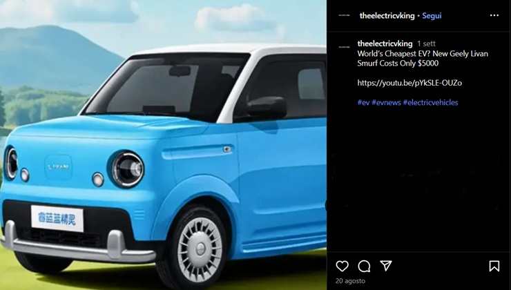 L'auto elettrica che costa poco - dentrolanotiziabreak.it - 20250830