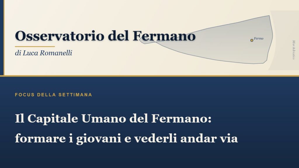 Formazione e fuga dei giovani: il Fermano si trova in una posizione critica