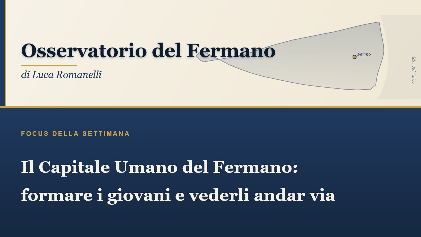 Formazione e fuga dei giovani: il Fermano si trova in una posizione critica