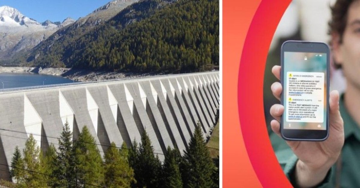 Simulazione It-Alert: il collasso della diga di Malga Bissina, quando e in quali comuni arriverà il messaggio d’emergenza